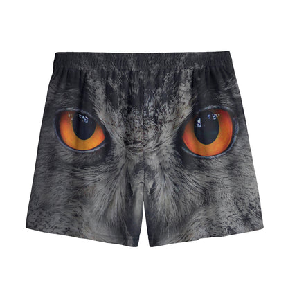 Owl Eyes Print Mesh Shorts