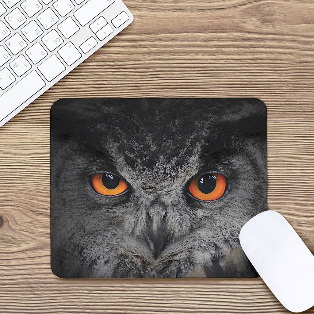 Owl Eyes Print Mouse Pad