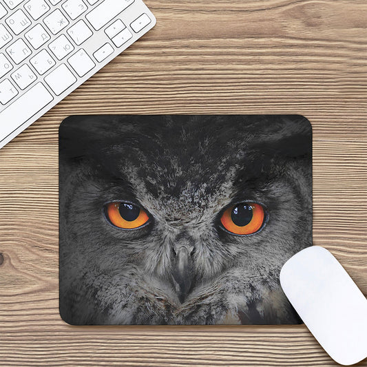 Owl Eyes Print Mouse Pad