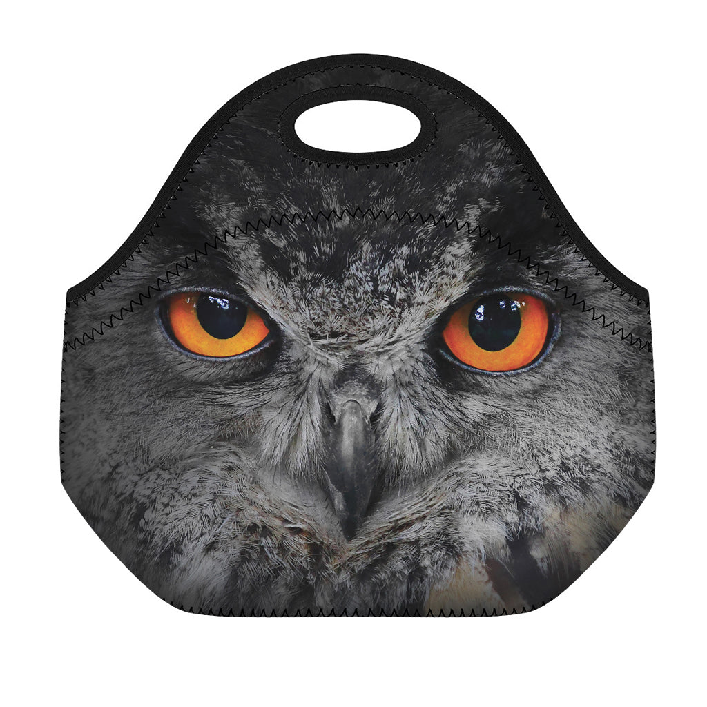 Owl Eyes Print Neoprene Lunch Bag