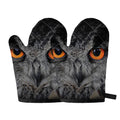 Owl Eyes Print Oven Mitts