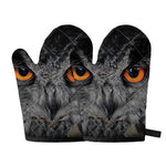 Owl Eyes Print Oven Mitts