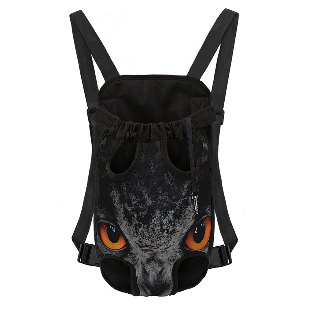 Owl Eyes Print Pet Carrier Backpack