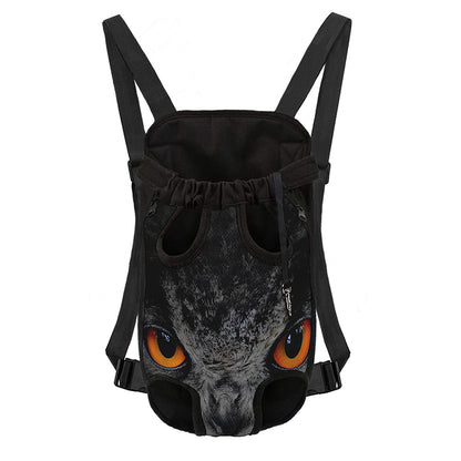 Owl Eyes Print Pet Carrier Backpack