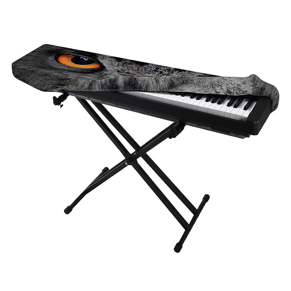 Owl Eyes Print Piano Keyboard Cover
