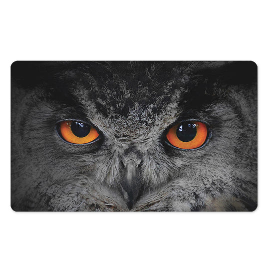 Owl Eyes Print Polyester Doormat