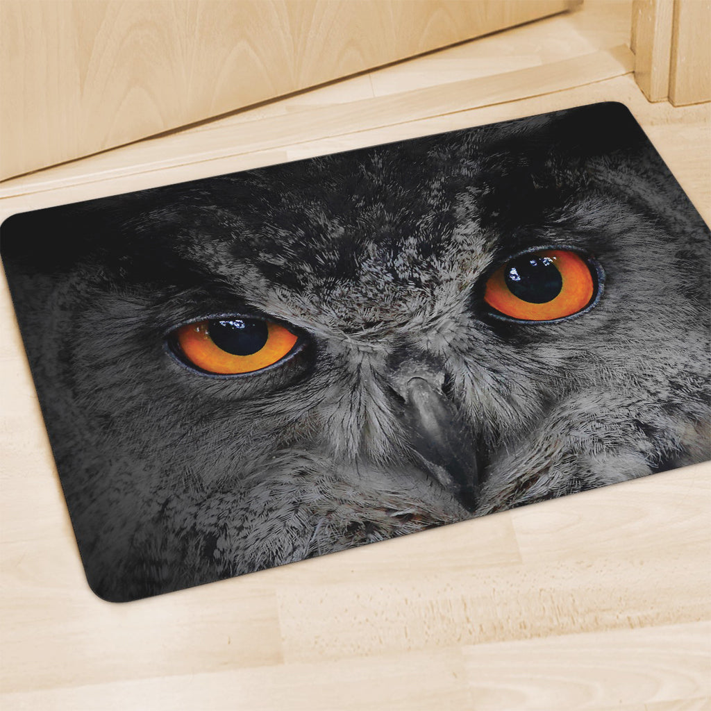 Owl Eyes Print Polyester Doormat