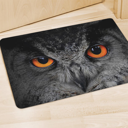Owl Eyes Print Polyester Doormat