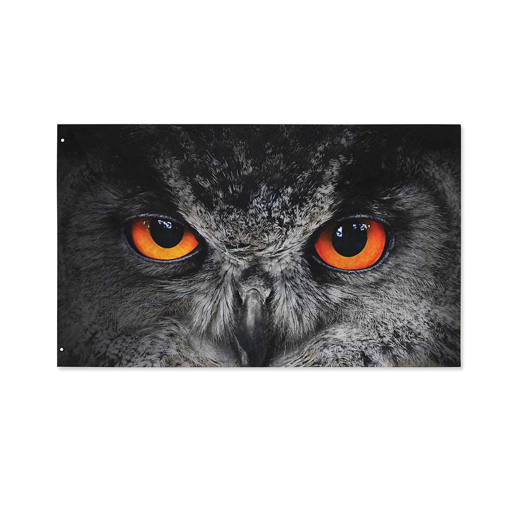 Owl Eyes Print Polyester Flag