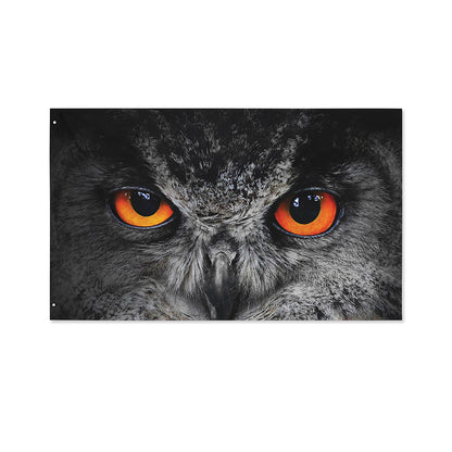 Owl Eyes Print Polyester Flag