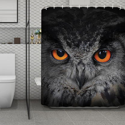 Owl Eyes Print Polyester Shower Curtain