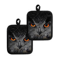 Owl Eyes Print Pot Holders