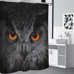 Owl Eyes Print Premium Shower Curtain
