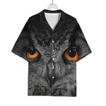Owl Eyes Print Rayon Hawaiian Shirt