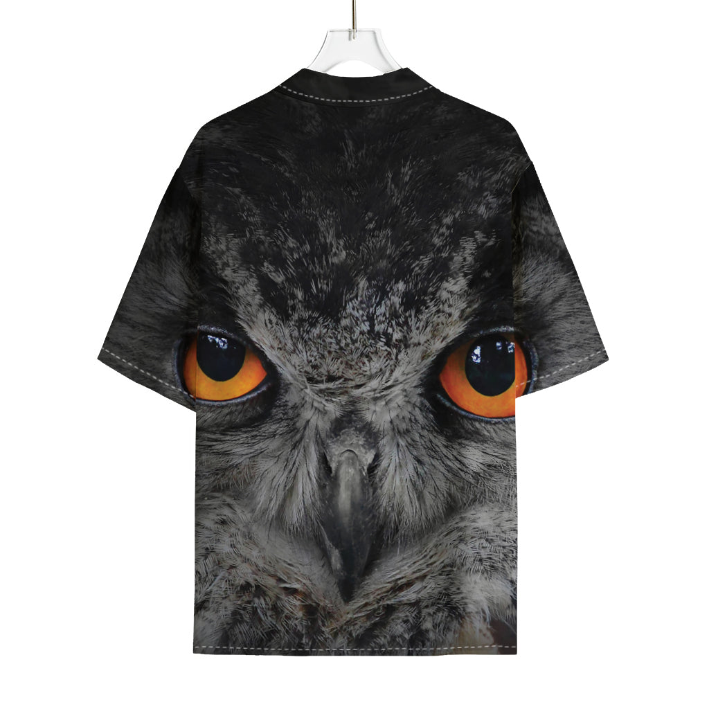 Owl Eyes Print Rayon Hawaiian Shirt
