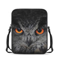 Owl Eyes Print Rectangular Crossbody Bag