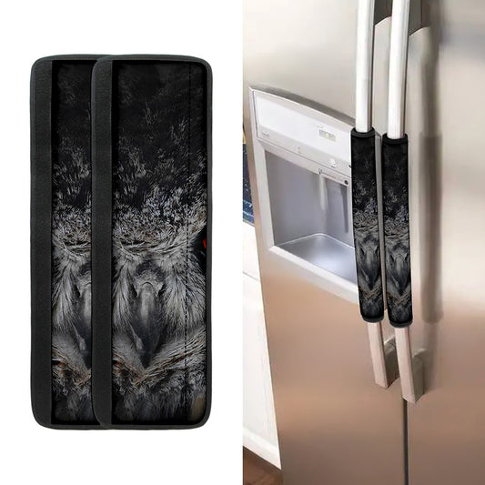 Owl Eyes Print Refrigerator Handle Covers