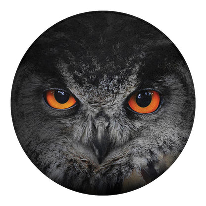 Owl Eyes Print Round Blanket