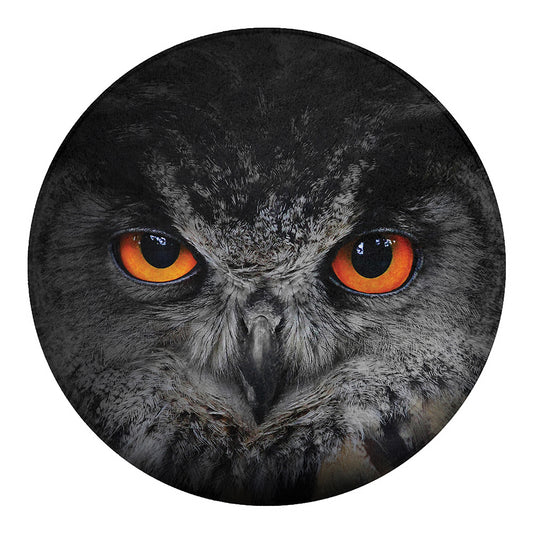 Owl Eyes Print Round Blanket