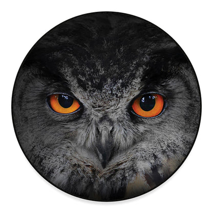 Owl Eyes Print Round Floor Mat