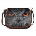 Owl Eyes Print Saddle Bag