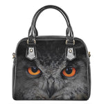 Owl Eyes Print Shoulder Handbag