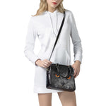 Owl Eyes Print Shoulder Handbag