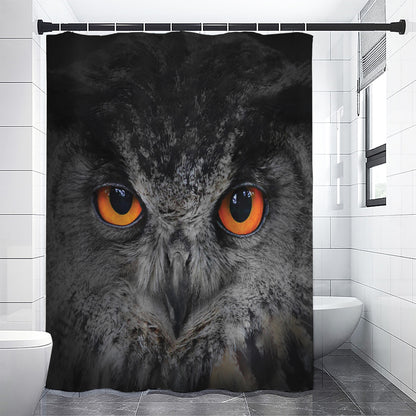Owl Eyes Print Shower Curtain