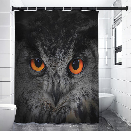 Owl Eyes Print Shower Curtain