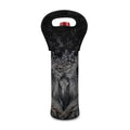 Owl Eyes Print Single Neoprene Wine Tote