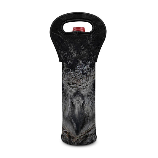 Owl Eyes Print Single Neoprene Wine Tote