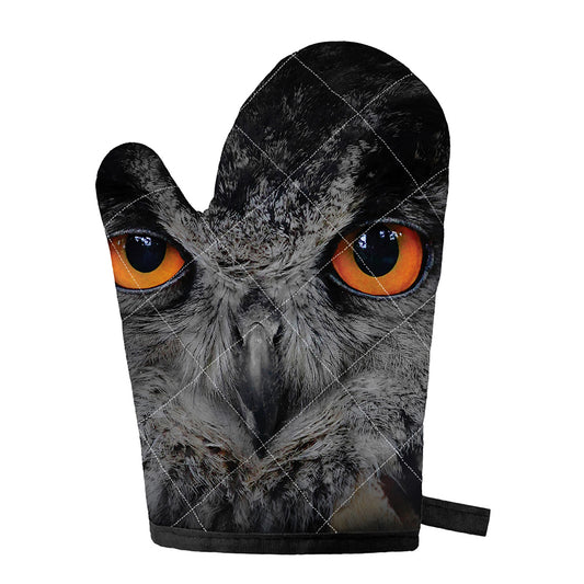 Owl Eyes Print Single Oven Mitt