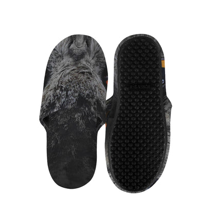 Owl Eyes Print Slippers