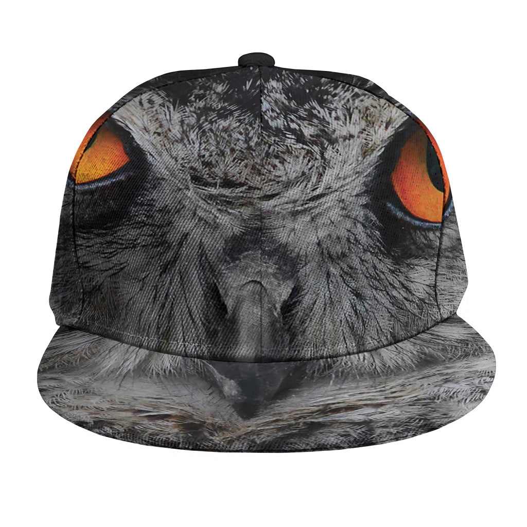 Owl Eyes Print Snapback Cap