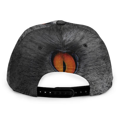 Owl Eyes Print Snapback Cap