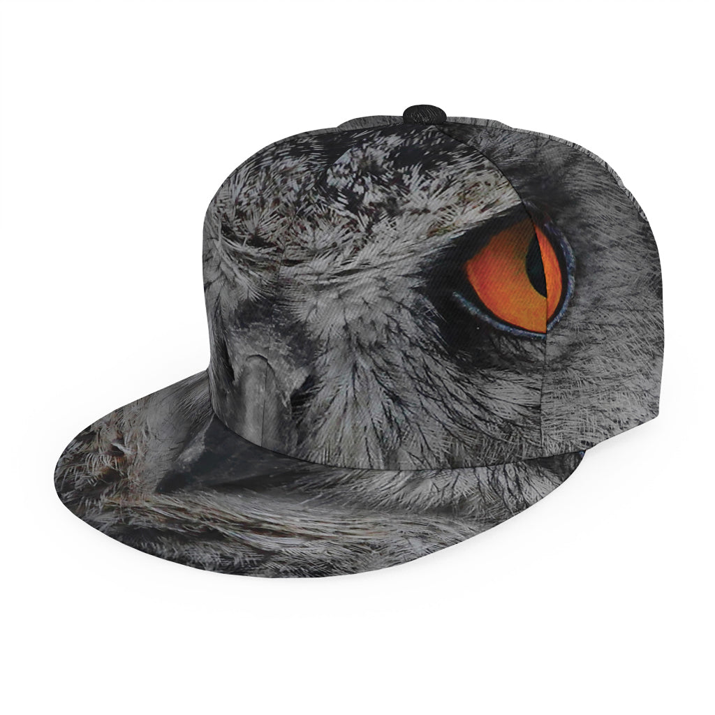 Owl Eyes Print Snapback Cap