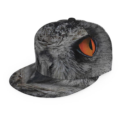 Owl Eyes Print Snapback Cap