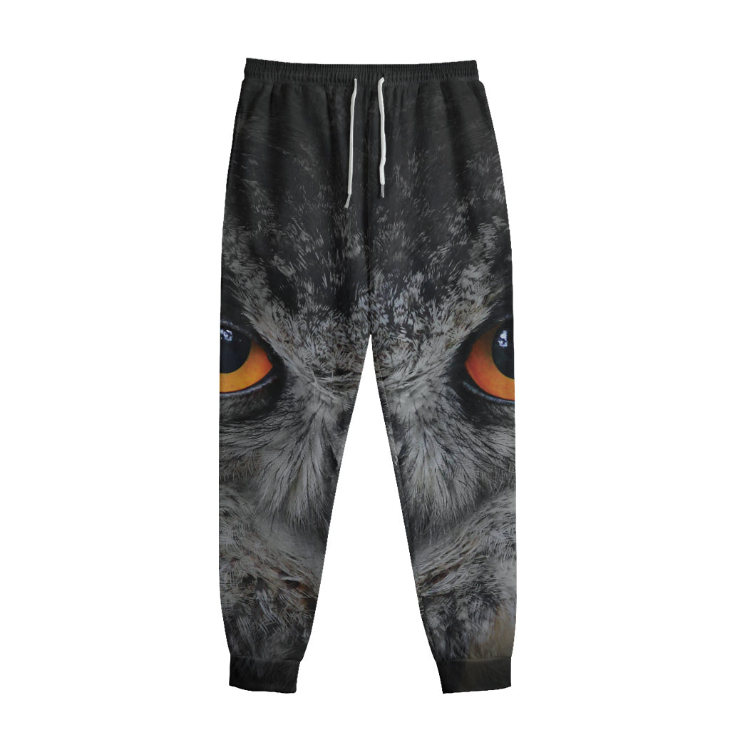 Owl Eyes Print Sweatpants