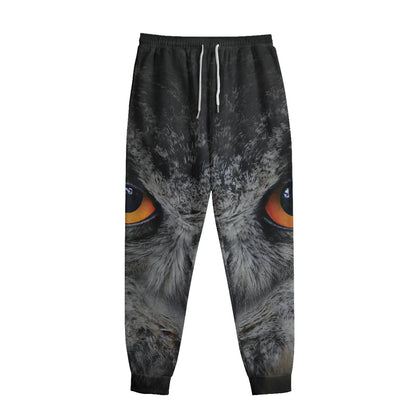 Owl Eyes Print Sweatpants
