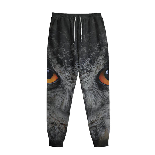 Owl Eyes Print Sweatpants