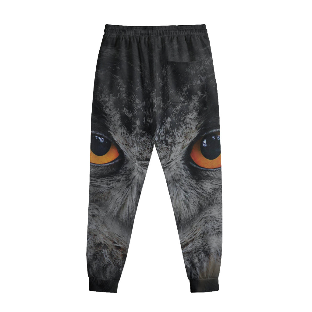 Owl Eyes Print Sweatpants