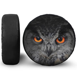 Owl Eyes Print Tire Cover