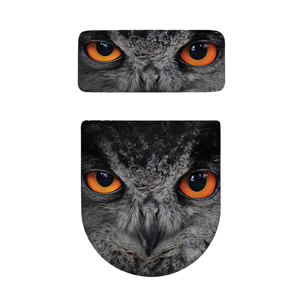 Owl Eyes Print Toilet Lid And Tank Cover Set