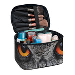 Owl Eyes Print Travel Makeup Bag