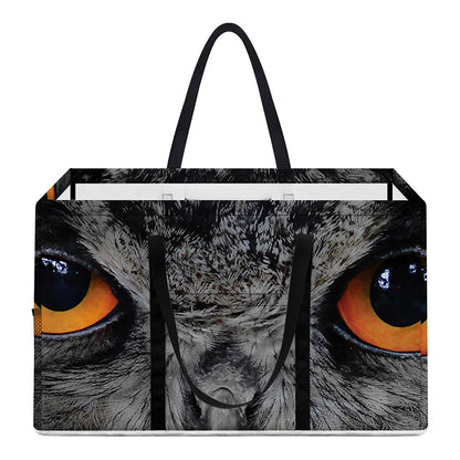 Owl Eyes Print Utility Tote Bag