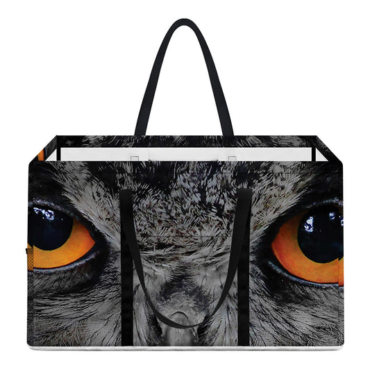 Owl Eyes Print Utility Tote Bag