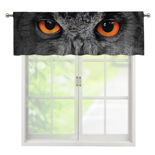 Owl Eyes Print Window Valance