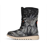 Owl Eyes Print Winter Boots