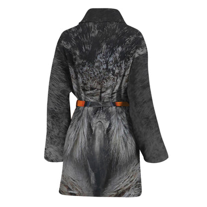 Owl Eyes Print Women's Bathrobe