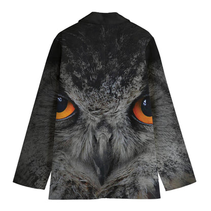 Owl Eyes Print Women's Blazer